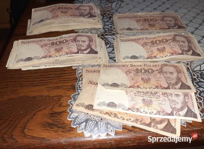 Mega zestaw banknotów 100 Warynski i inne Sosnowiec