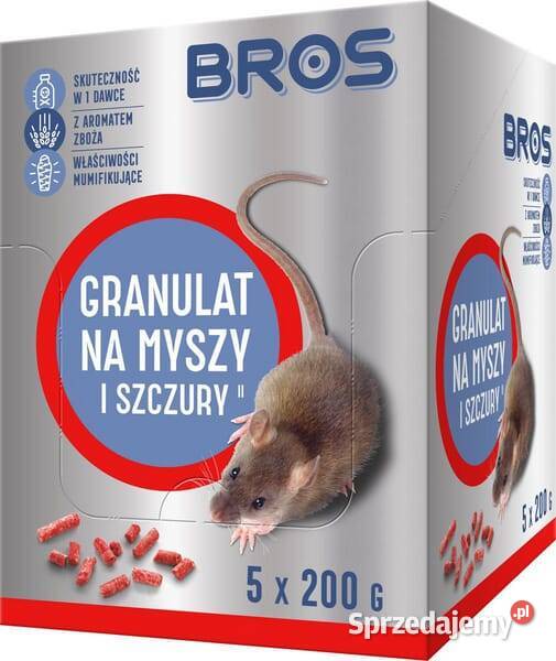 Granulat na myszy i szczury 1 5 x doypack 200g Kamionna sprzedam