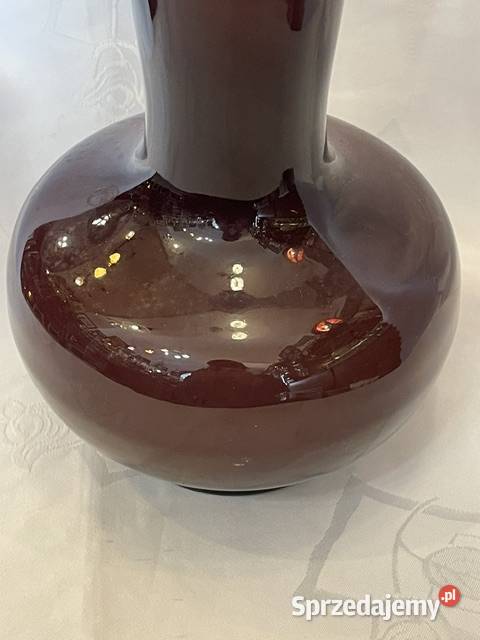 Wazon rubinowy Huta Szkła Tarnowiec Kraków