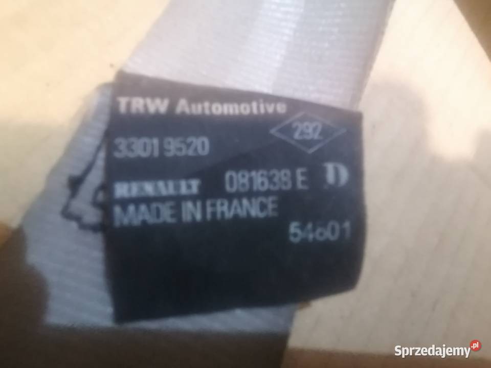 pas bezpieczeństwa przód 3D Renault Clio 2 Piotrków Trybunalski