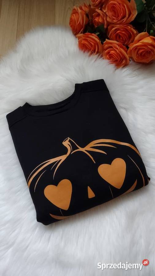Czarna ocieplana bluza Sinsay L dynia Halloween Swetry i golfy Olkusz