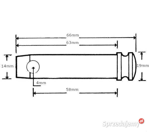 Sworzeń 14x58 mm Kramp Z314058KR
