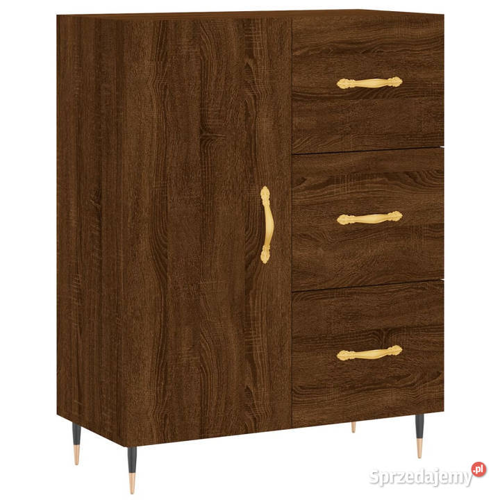 Witrynka brązowy dąb 695x34x180 materiał