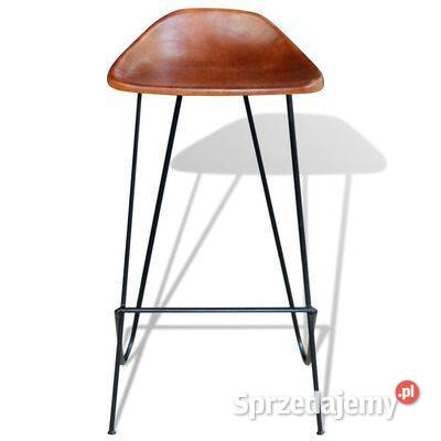 vidaXL Stołki barowe 2 czarnobrązowe skóra Warszawa sprzedam