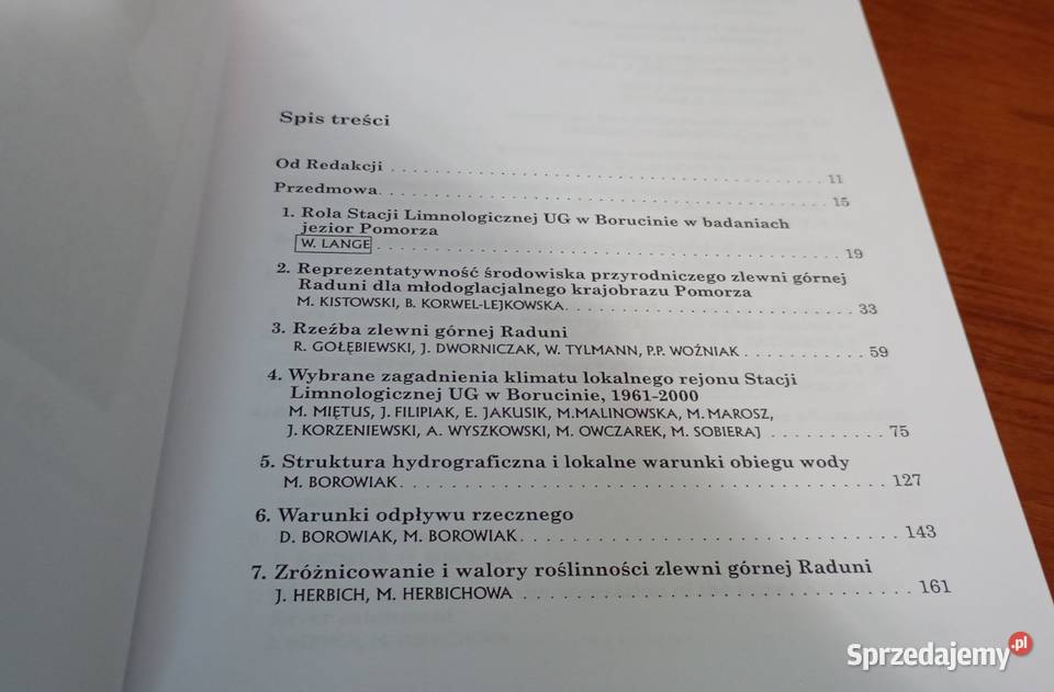 Jeziora górnej Raduni i jej zlewnia w badaniach ISBN 8391038149 Gdańsk
