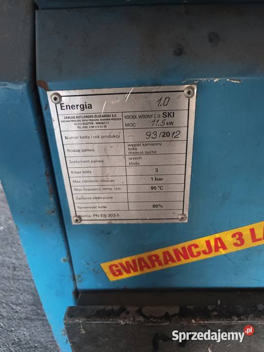 Piec co 11kw dmuchawa sterownik Słupca sprzedam