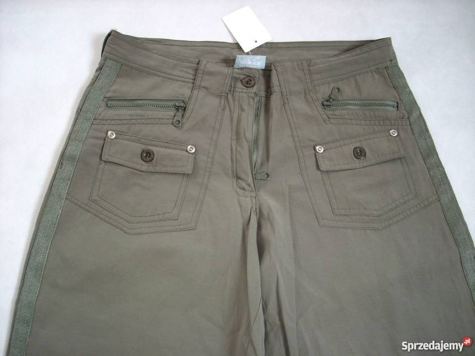 Spodnie 45 Rybaczki Bojówki Khaki Wojskowy kolor Rozmiar 36(S) Nowy Sącz