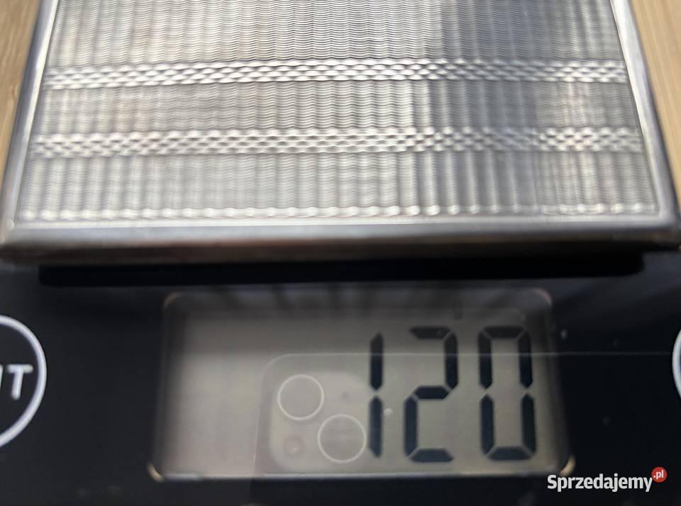 Stara srebrna papierośnica Szczecin