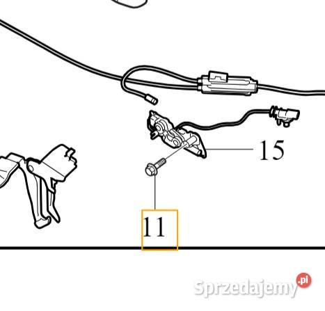 VOLVO C40 XC40 sruba zamka maski pokrywy silnika