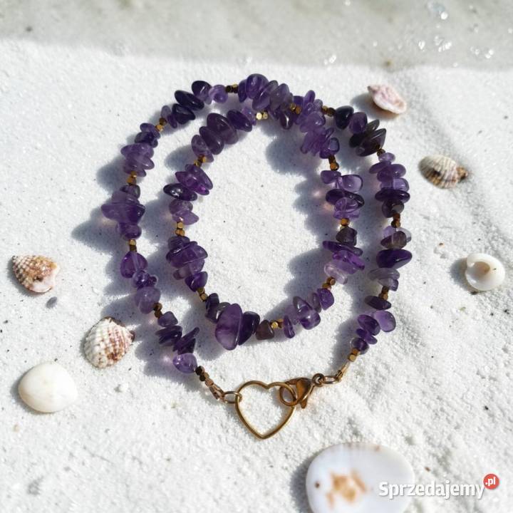 Naszyjnik z kamienia naturalnego ametyst Kozienice