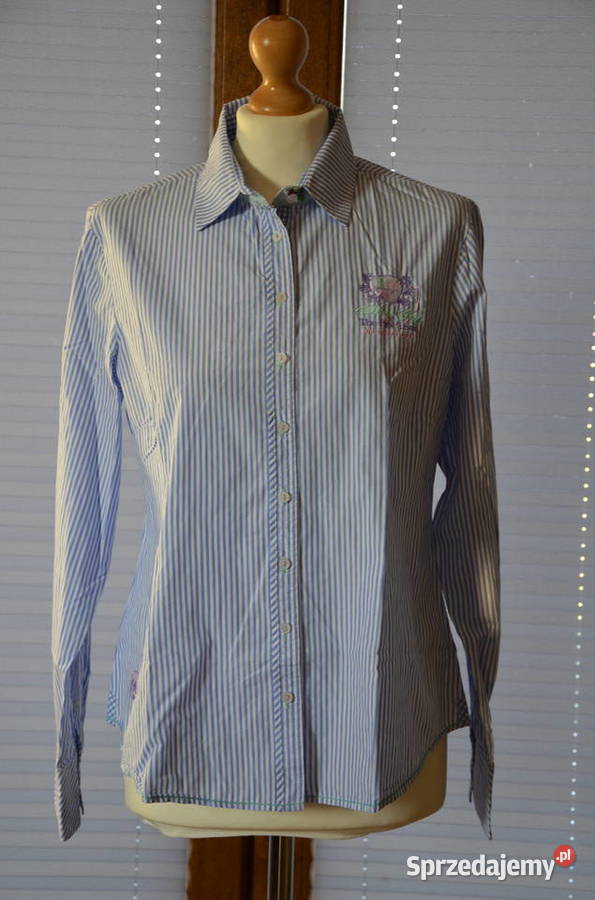 koszula Milano Italy 38M nowa prążek paski z kołnierzykiem