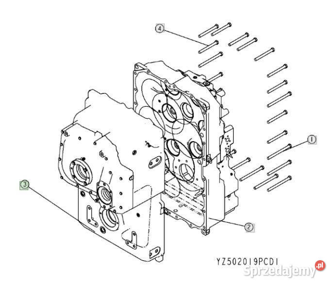 John Deere 9620 DF500 skrzynia biegów obudowa Jastrzębniki