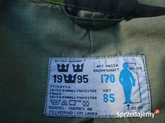 Szwedzki oryginalny kompletny mundur polowy M90 małopolskie Kraków
