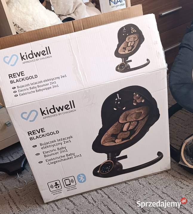 Bujaczek leżaczek elektryczny 2w1 Kidwell REVE czarny Warszawa