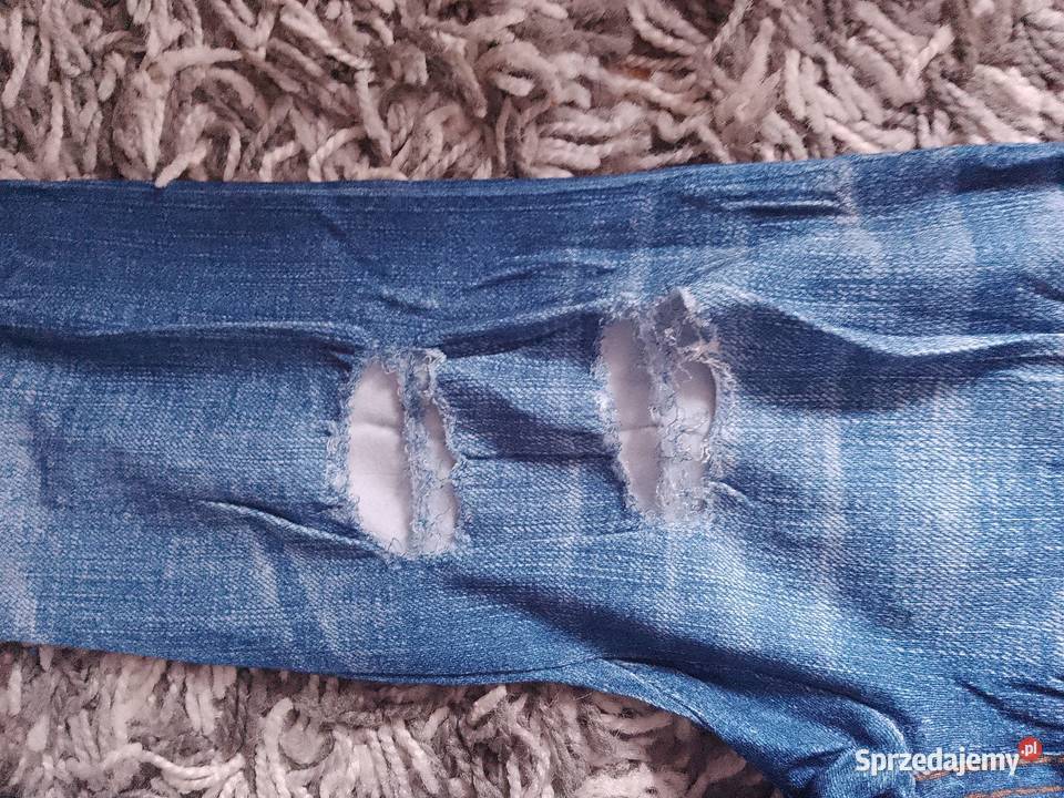 Legginsy prawdziwe dziury imitacja jeansu Chrzanów