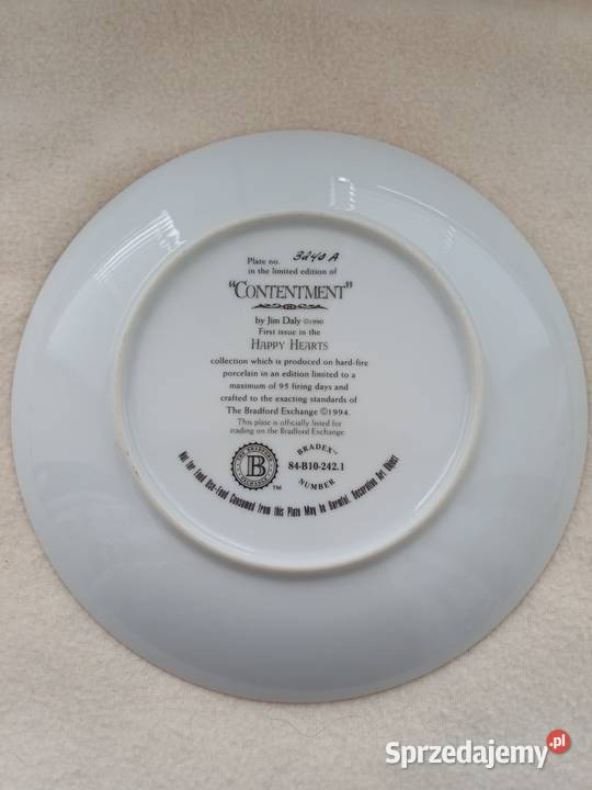 Talerz kolekcjonerski firmy Bradex porcelanowy Gdynia