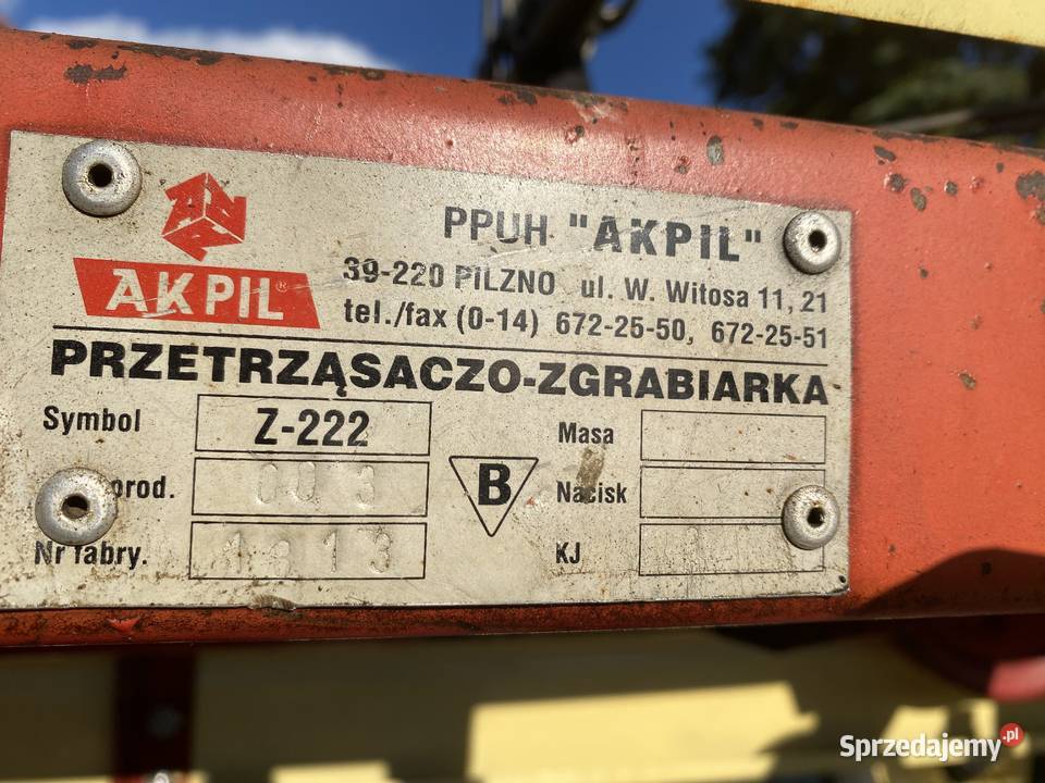 Zgrabiarka taśmówka prawie nowa Lusławice