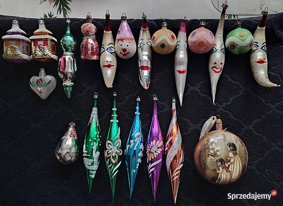 Ozdoby choinkowe PRL 21 sztuk mazowieckie Warszawa