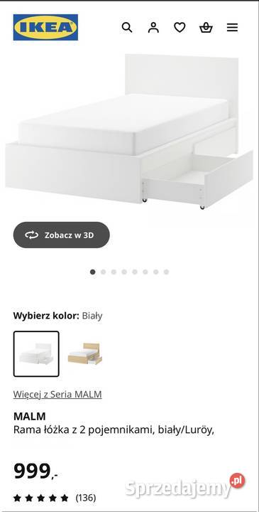 Sprzedam łóżko młodzieżowe pojedyncze z 209cm Łóżka Zgierz
