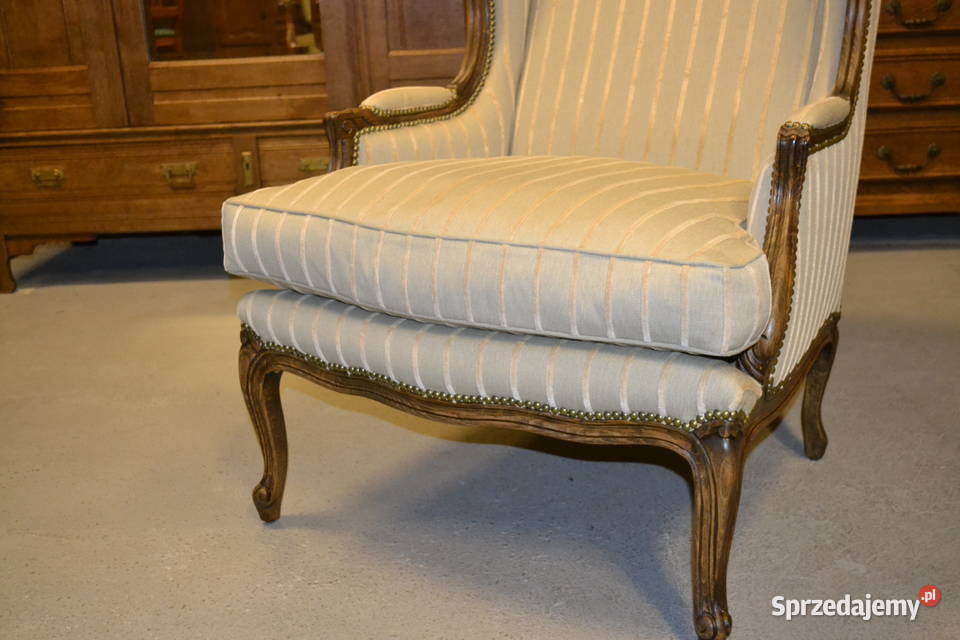 fotel ludwikowski 2 Antyki, Sztuka, Kolekcje śląskie Będzin