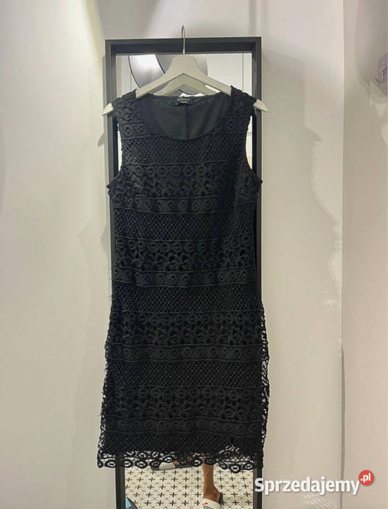 Czarna koronkowa mini sukienka na formalne Spódnice i sukienki łódzkie Łódź