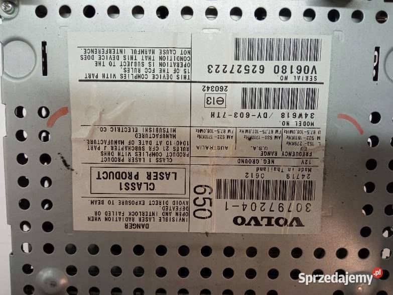 RADIO 307972041 Volvo S60 I 20002009 osobowe