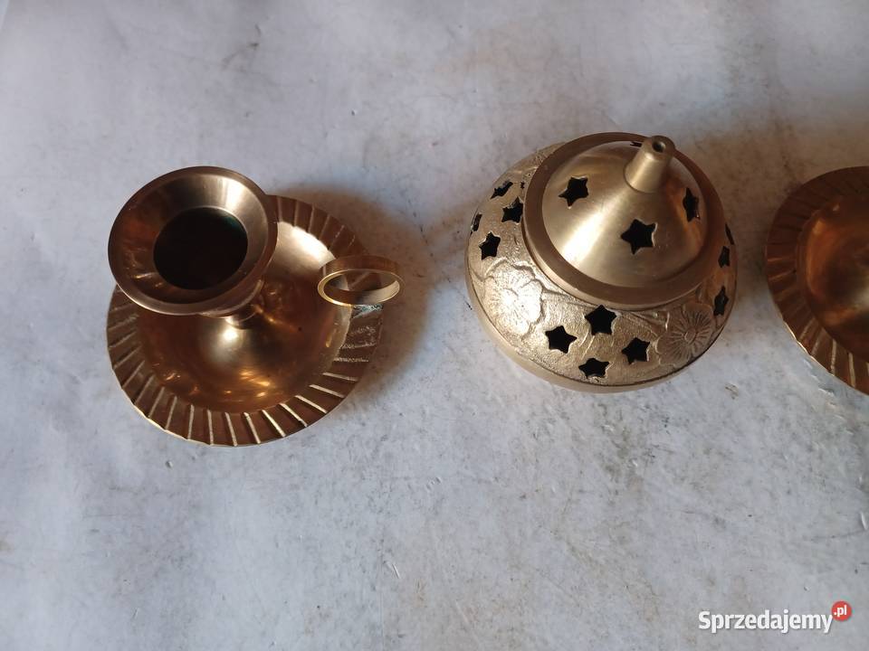 Komplet dwóch kaganków i kadzielnica Kolekcja Poznań