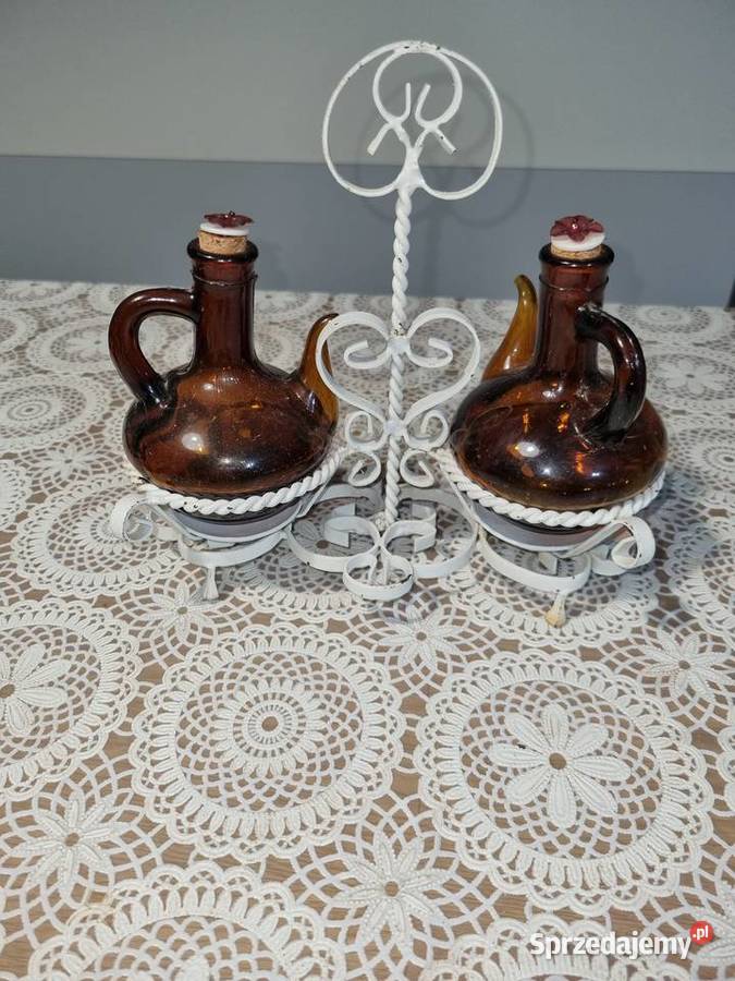 Zestaw do oliwy i vinegre Vintage Ceramika i szkło Wola Podłężna sprzedam