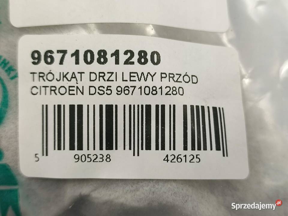 TRÓJKĄT DRZWI LEWY PRZÓD CITROEN DS5 20112015 osobowe