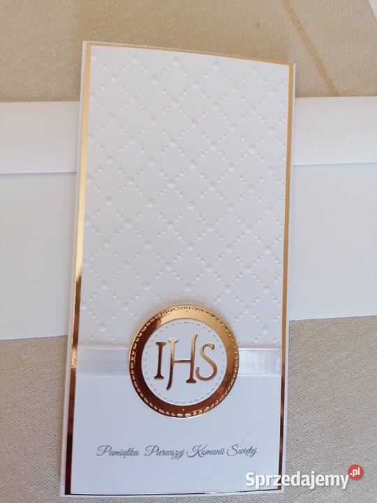 Kartka w kopercie z okazji komunii Strzebiń sprzedam
