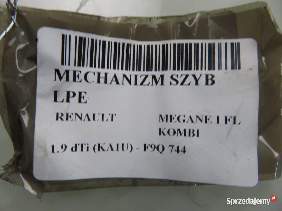 PODNOŚNIK SZYBY LEWY PRZEDNI RENAULT MEGANE I