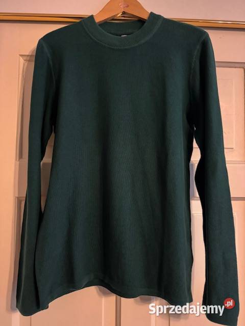 Sweter męski L Carry z bawełny zielony klasyczny Wkładane przez głowę  Częstochowa