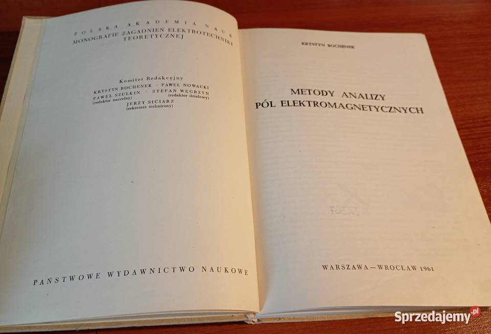 Metody analizy pól elektromagnetycznych Krystyn Rok wydania 1961 pomorskie Gdańsk sprzedam