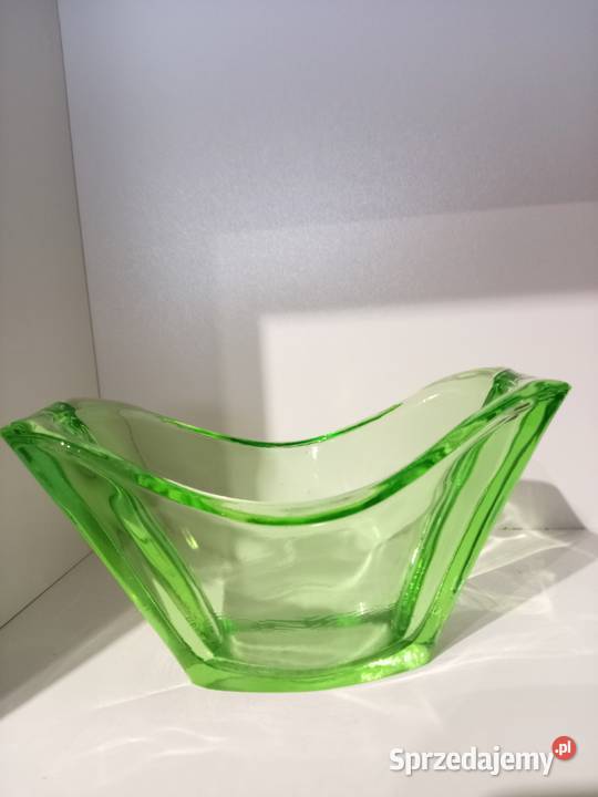 Zielone szkło Gondola okresu PRLu Świdnica