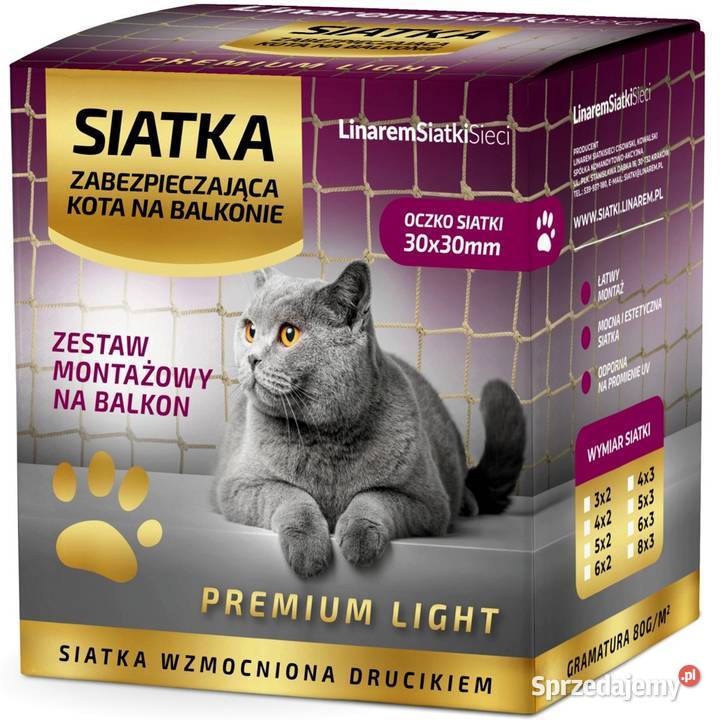 Siatka beżowa na balkon kota Pozostałe Warszawa