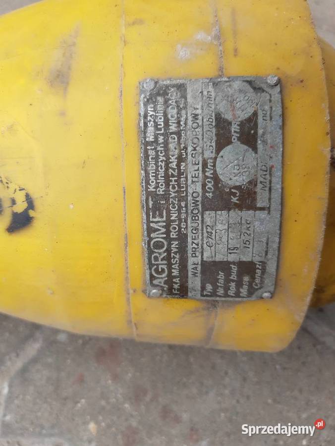 Wał przegubowo teleskopowy C742 Agromet 400Nm Pozostałe