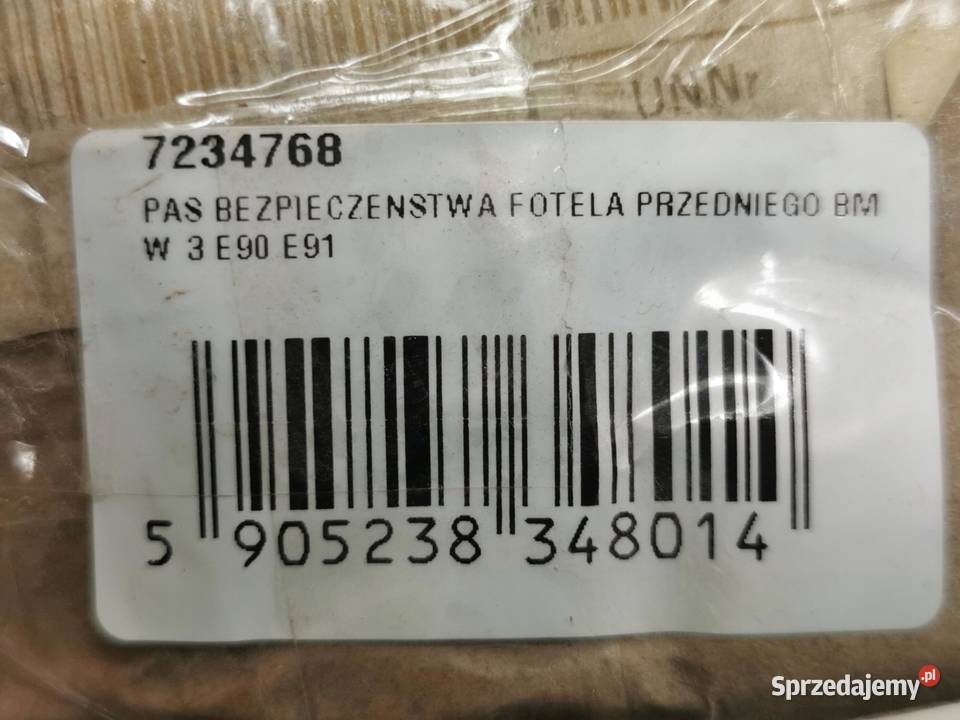 PAS BEZPIECZEŃSTWA PRAWY PRZÓD BMW 3 E90 E91
