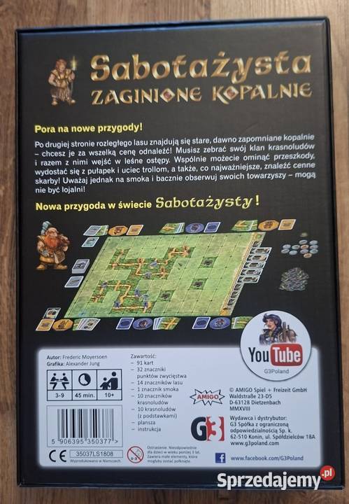 Sabotażysta Zaginione kopalnie gra planszowa Zielona Góra