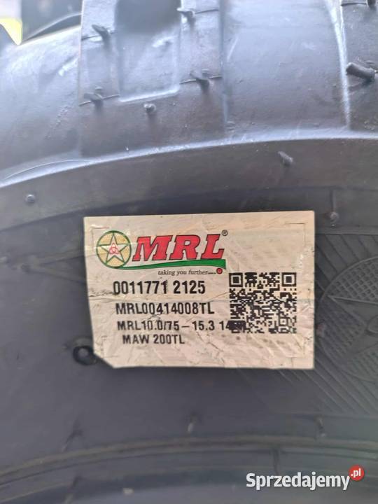 Opony 100 75 153 14 PR MRL NOWE Bielawy