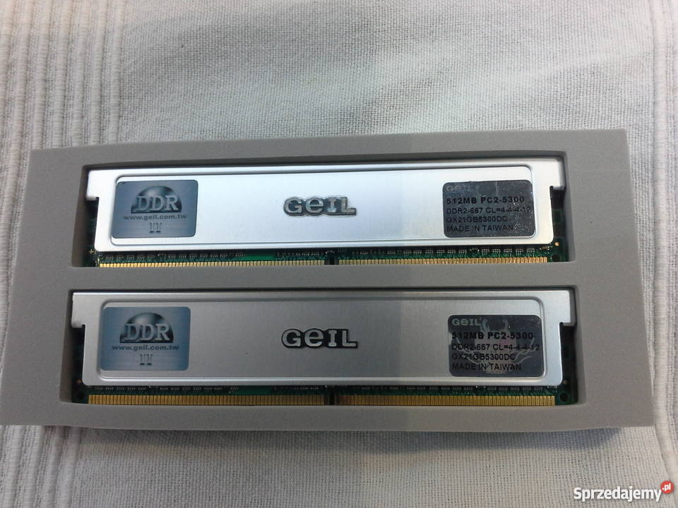 Pamięć RAM Geil 1GB Dual 2x512MB DDR2 PC25300 Poznań