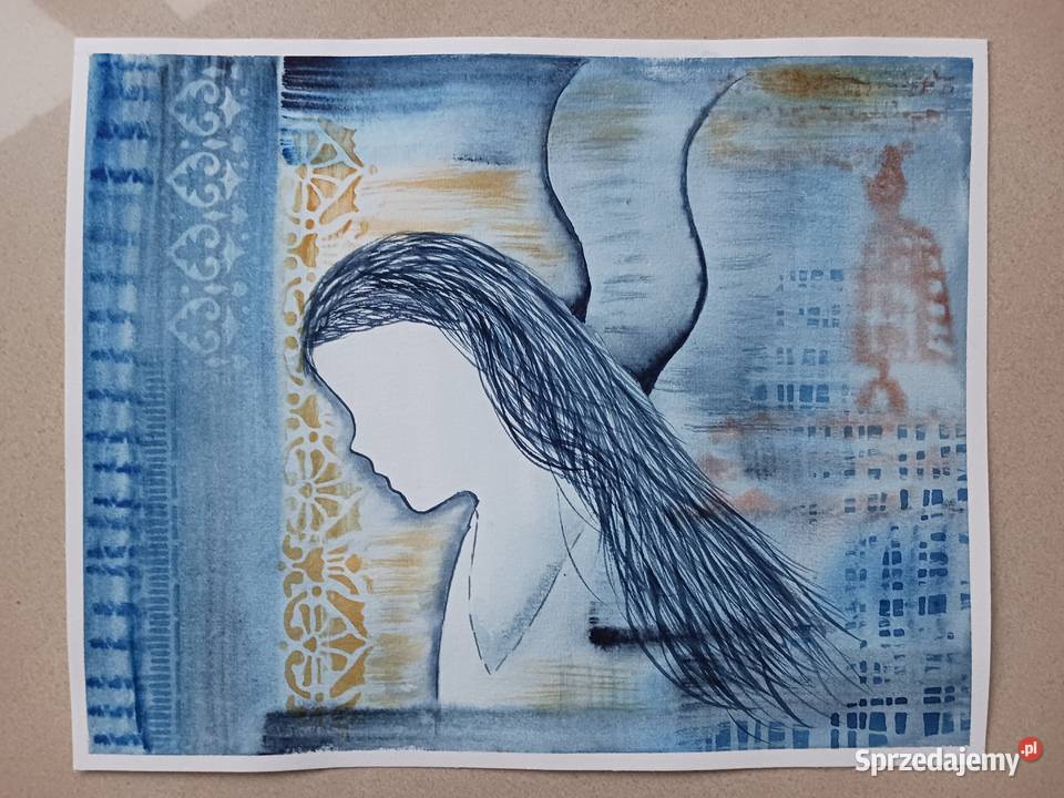 Akwarela Obraz ANIOŁ 24 x 30 sprzedam