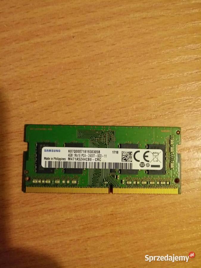 Pamięć Ram do laptopa SAMSUNG 4GB Pojemność 4GB mazowieckie Mińsk Mazowiecki sprzedam