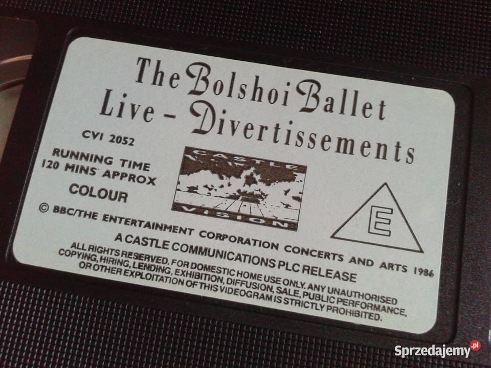 The Bolshoi Ballet LiveDivertissements 1986 VHS Puławy