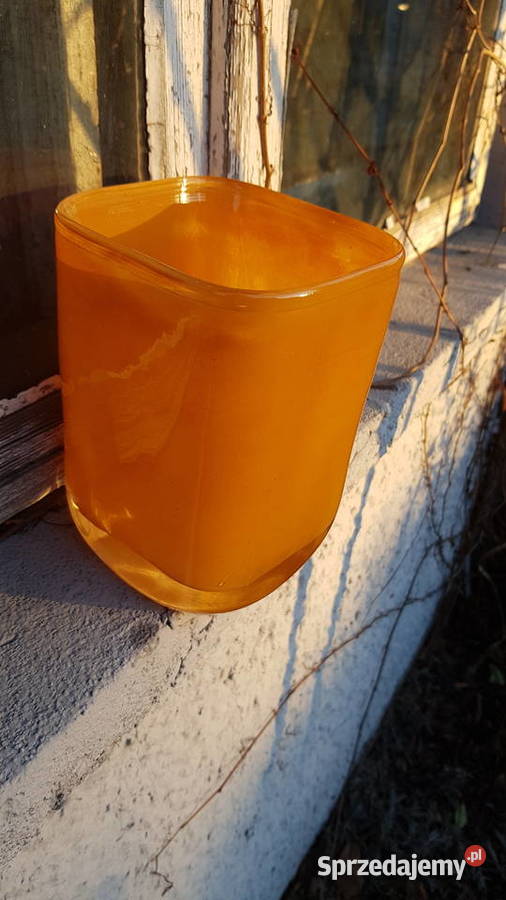 Masywny wazon z grubego szkła Myszków