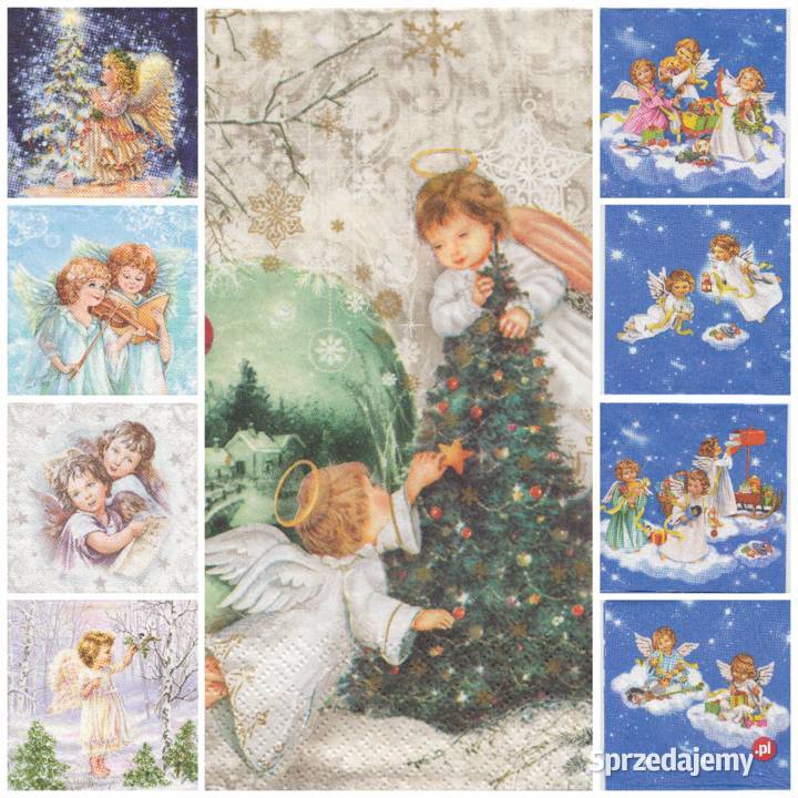 Decoupage serwetki Aniołki Anioł Boże Narodzenie Skarżysko-Kamienna