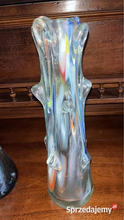 Wazon szklany Sękacz Czasy Prl Gdańsk