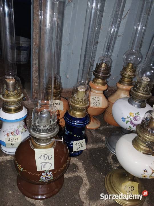 lampy naftowe porcelana Fałków
