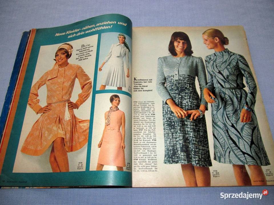 Burda Moden 81971 magazyn mody wykroje Vintage Skępe