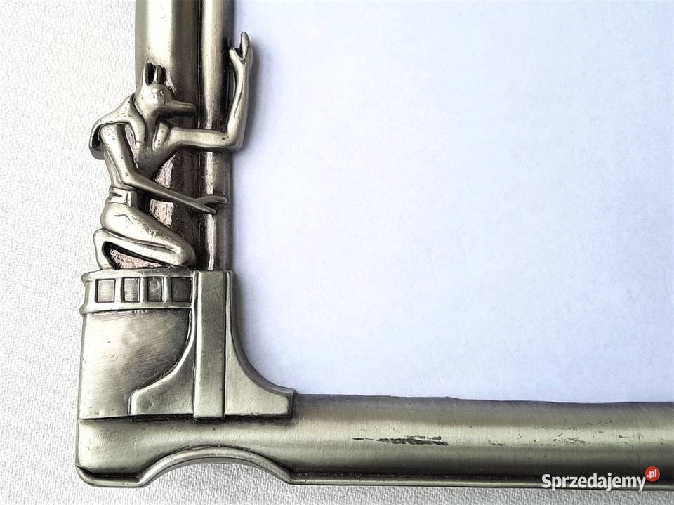 Stara cynowa ramka na zdjęcie Łódź