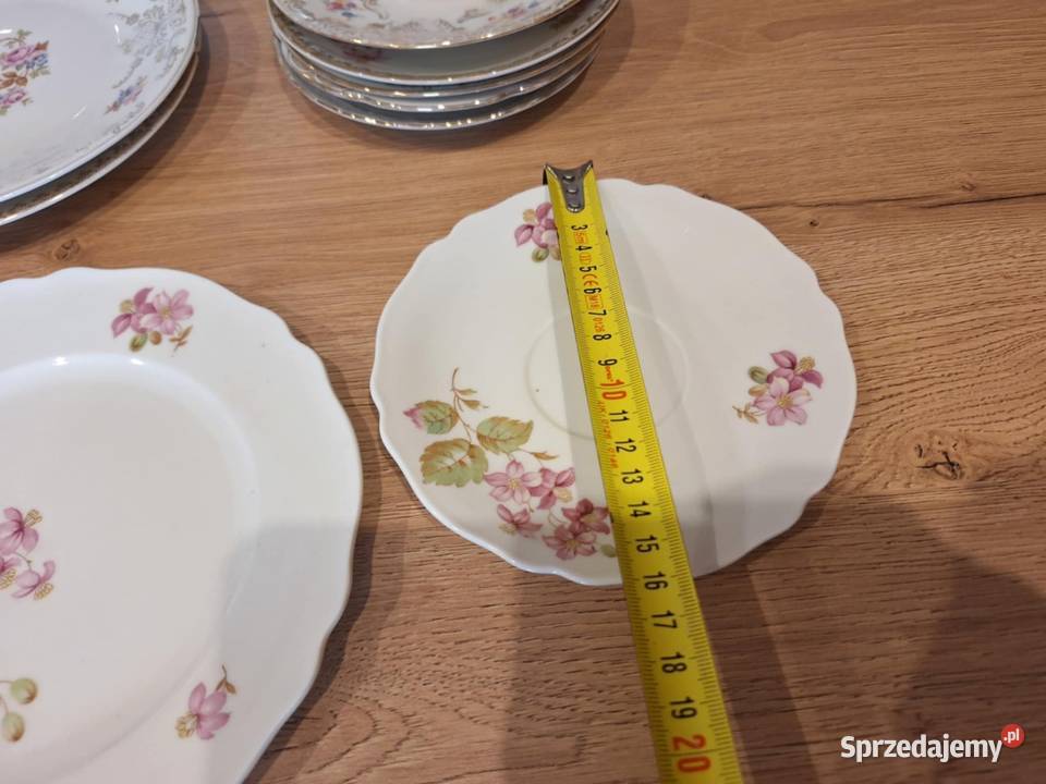 Zestaw porcelana Krautheim talerzyk i podstawek